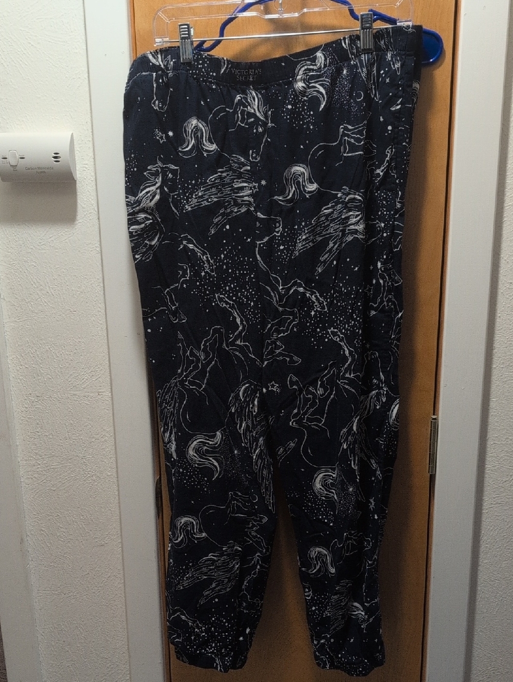 Victoria's Secret Navy Pajama Pants with White Pegasus Print